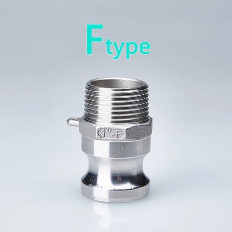 Raccord à came Camlock en acier inoxydable 304 (F-1") pour arroseur de jardin, adaptateur à came Camlock à déconnexion rapide pour raccords de pompes à tuyau (1/5)