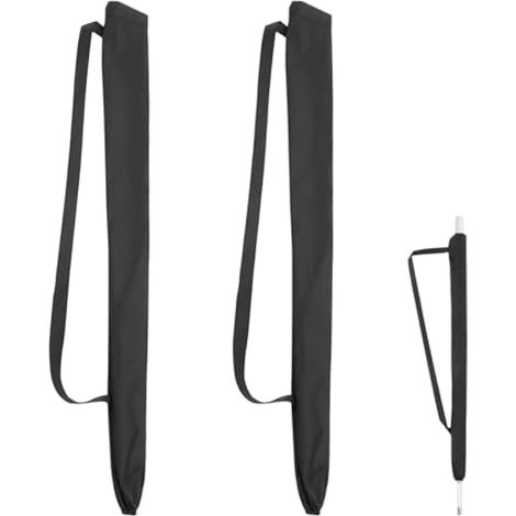 Pochette de rangement pour parapluie avec sangle : 2 sacs de transport imperméables pour parapluie, pochette absorbante pour plage, terrasse, voyage, 75-80 cm (1/5)
