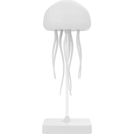 Veilleuse LED méduse à commande vocale, lampe de chevet suspendue mignonne et rotative à dégradé RGB, décoration de chambre (1/5)