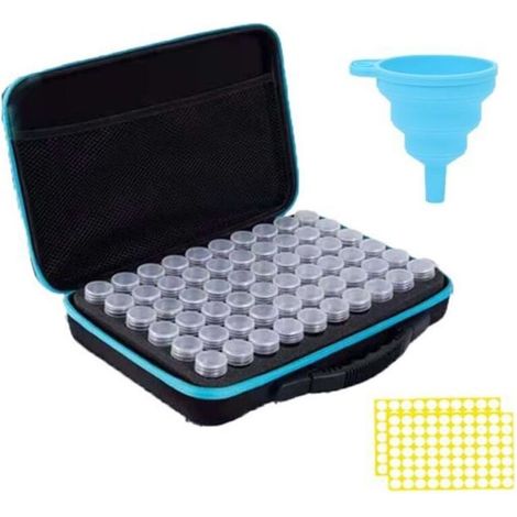 Boite Diamond Painting Rangement - Boite Broderie Diamant Avec 60 Petits Compartiments De Rangement, outils de peinture diamant -C (1/3)