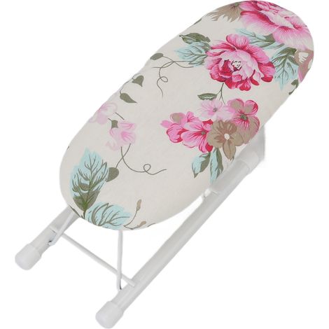 Table à repasser de table résistante à la chaleur, pliable et portable, mini table à repasser avec accessoires de repassage pour la maison et les voyages, motif pivoine (1/5)