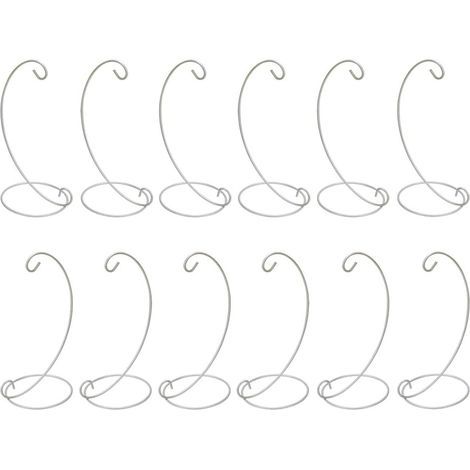 12 x Gratis-Preise in Metallform in L-Form für dekorative Weihnachtsaufhänger, zum Aufhängen über umgekehrte Aufhänger, Weihnachtskugeln, Blumen, Terrarien, Hochzeitsdekorationen (1/5)