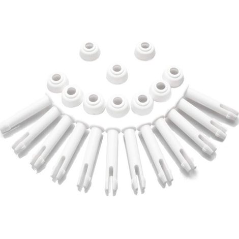 12 Kunststoff-Poolstifte und 12 Dichtungen, für Intex runde Metallpools 13'-24' und Intex rechteckige Metallrahmenpools, Intex 28270-28273 (5,5 cm/2,16 Zoll). (1/4)