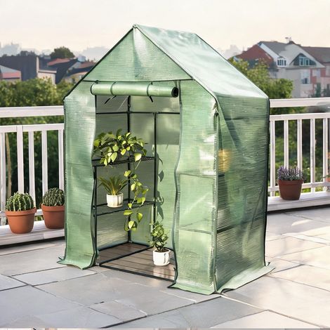 Serre de jardin tunnel avec bâche en polyéthylène résistante (1/5)