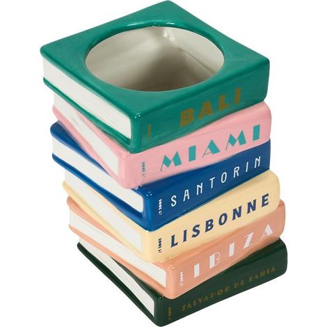 Vase Design Livres "Escapade" 18cm Multicolore (1/5)