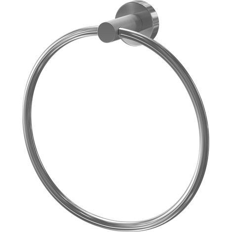 Colore Polished Chrome Industrial Style Wall Mounted Towel Ring (1/5)