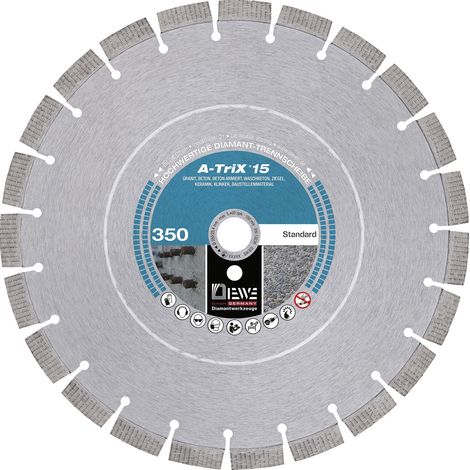 Diewe Diamant-Handtrennscheibe A-Trix 350 x 3,2 x 25,4 mm Klinker (1/3)