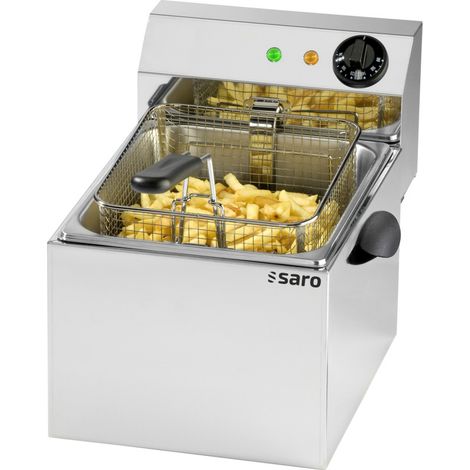 Friteuse - 6L - Température 0/+180°C - Cuve amovible - Thermostat sécurité - Saro