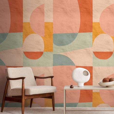 A.S. Creation Livingwalls Fototapete The Wall III 398581 Eine Rolle Ein Motiv 159 x 280 cm Pink Orange Gelb (1/4)