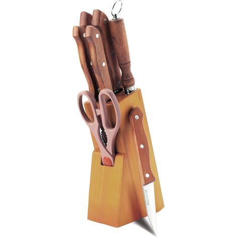 Juego de cuchillos, juego completo de 8 piezas en bloque con soporte MAESTRO MR-1403 (1/5)