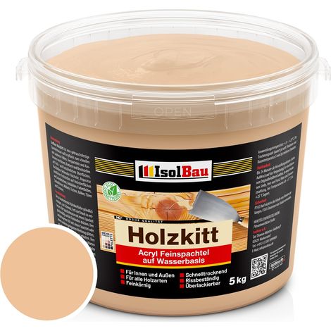 Holzkitt Spachtelmasse Holzspachtelmasse Innen Außen 5 kg Erle ( Nr. 17 ) (1/5)
