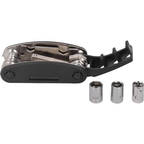 Kits d'outils de réparation de vélo, kit d'outils de réparation de vélo portable de protection contre la rouille en acier au carbone pliable, pour la réparation extérieure multifonctionnelle à domicil (1/5)