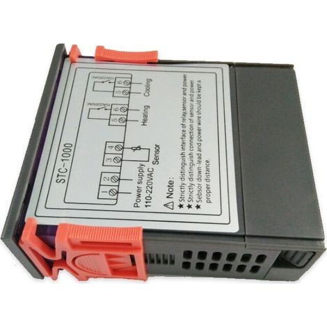 Digitaler Temperaturregler STC-1000 mit wasserdichter Sonde, 220 V, Doppelrelais-Thermostat, Kühlung und Heizung (1/4)