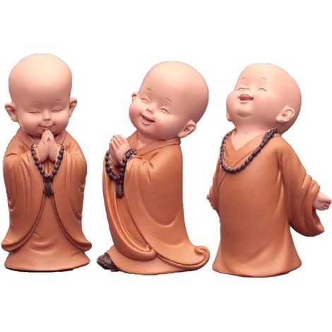 Mini-Buddha-Statue, kleiner Mönch, Figur, Skulpturen, Buddha-Ornament, TV-Zubehör, Tisch