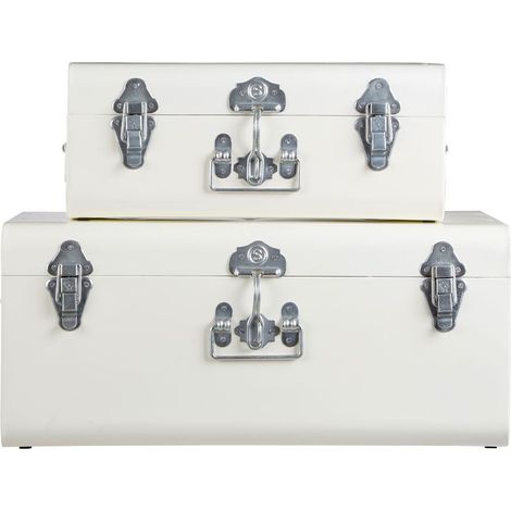Premier Housewares Ivory Storage Trunks - Set of 2