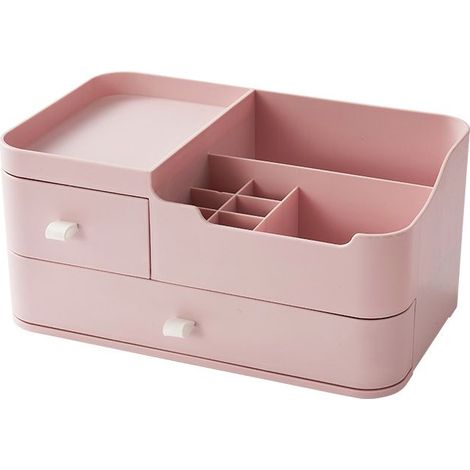 CCYKXAA Rose Rangement Maquillage Boite Organisateur Tiroir: Pour Salle de Bain pour Produit de Beauté Cosmetique Palette - Make Up Organiser Acrylique Rouge a Levre & Range Skincare Parfum (1/4)
