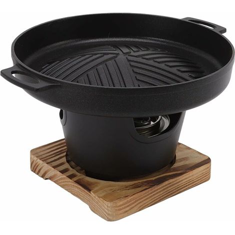 MINKUROW Mini-BBQ-Grill, rauchfrei, japanischer Tischgrill, kleiner Grilltopf, koreanischer Familiengrill, tragbarer Tischgrill für Camping-Picknick