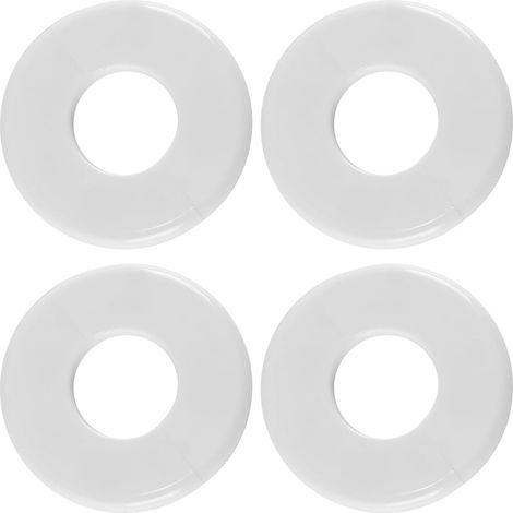Set of 4 rosettes for pool ladder, cover holes, ladder rings, pool railing parts (white) (1/5)