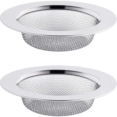 2PCS Filtre à Évier en Acier Inoxydable, Filtre de Vidange de 7,5 cm, Crépine d'évier, Tamis d'évier, Crépine d'évier de Cuisine (1/5)