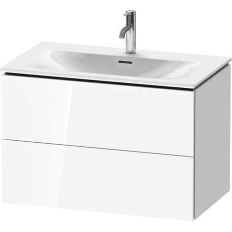 Meuble sous-vasque L-CUBE 550x820x481mm blanc brillant (1/5)