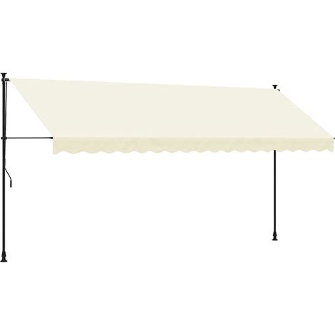 Maison Exclusive - Markise Einziehbar Creme 400x150 cm Stoff und
