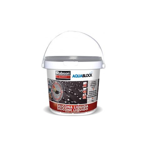 Rubson Silikon Aquablock Flüssigkeit 1kg Dachziegel 1894877