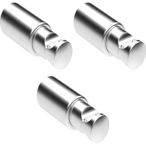 3 Mensole in ABS per radiatori da bagno scaldasalviette - Diametro tubi da Ø15 a 28 mm, Distanza tra i tubi da 11 a 22 mm - Tenuta 90 kg - Cromato
