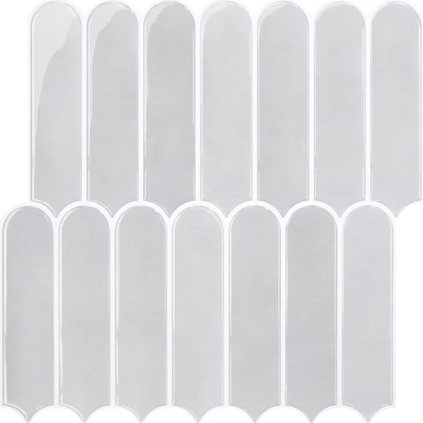 Plus épais Credence Adhésif pour Cuisine Salle de Bain, 10 Pièces, Carrelage Adhesif Mural, Carrelage Autocollant Métro, imperméable, 30,5x30,5cm (Gris) (1/5)