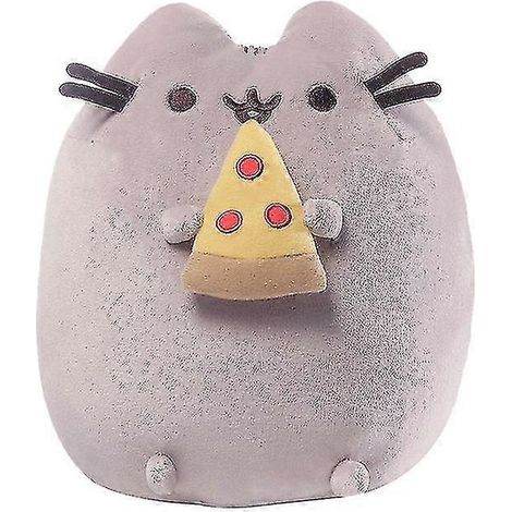 Sushi-Katze-Plüschtier mit Essstäbchen, Kawaii-Donuts und Pizza-Spielzeug, weiche graue Plüschkatze, 18 cm, für Kinder - r5 (1/2)