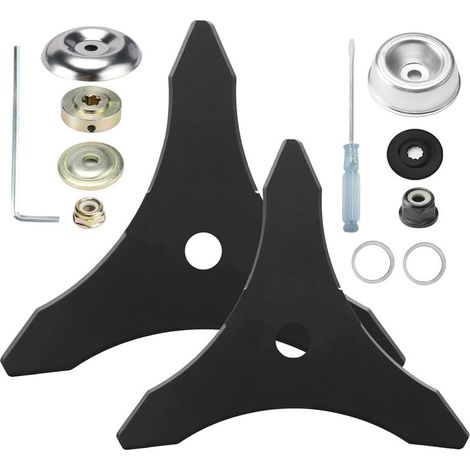 Lame de débroussailleuse, lame de rechange en acier au carbure avec adaptateur pour tige de 25,4 mm ou 20 mm, compatible avec Husqvarna, Stihl, Oregon, Hitachi (1/5)