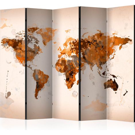 Paravento - World in brown shades II [Room Dividers] - 225x172 (1/4)