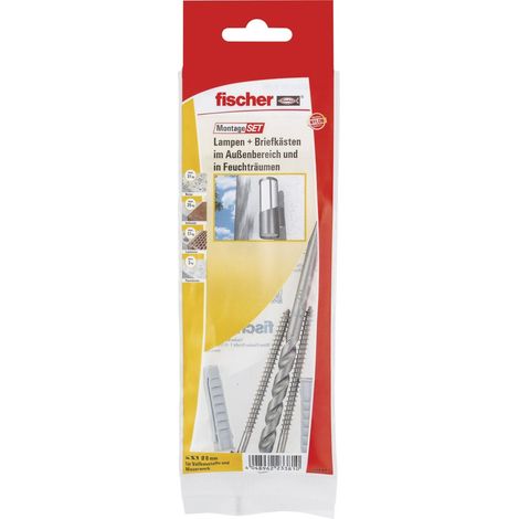 Fischer MontageSet Lampe/Briefkasten Außenbereich B