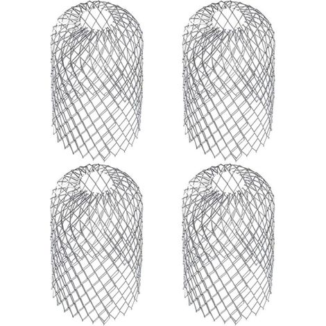 4-teiliges Set Dachrinnenabdeckungen für ca. 17 x 8 cm (6,69 x 3,15 Zoll), Dachrinnenfilter, Gitter, Laubfang, Dachrinnensieb, Laubschutz, Dachrinnenabdeckung, Edelstahl