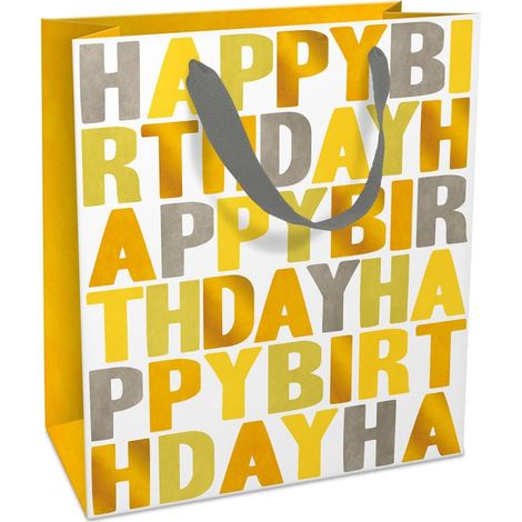 Braun & Company Geschenktragetasche Unique Birthday Sunny 18 x 21 x 8 cm Partytüten