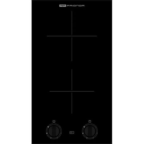 Plaque induction 2 feux vitrocéramique noire – Commande frontale – Puissance 3500W – Détection du récipient – Arrêt automatique – Nord Inox