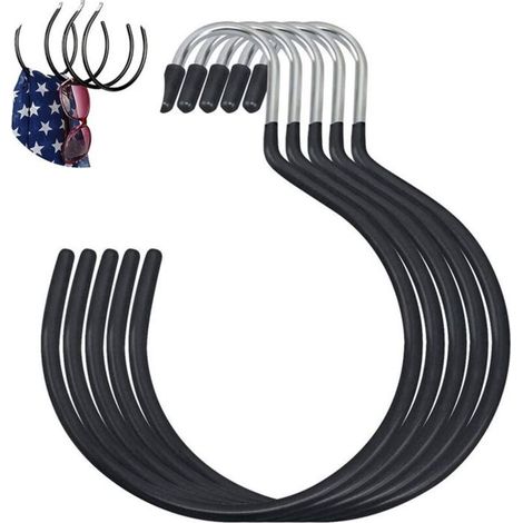 5pcs Porte-Foulard Accessoire Cintre Cintre Pour Foulard Anneau Cintre Charpes Cravate Ceinture Vel Mobilier d\'intérieur Meuble (1/4)