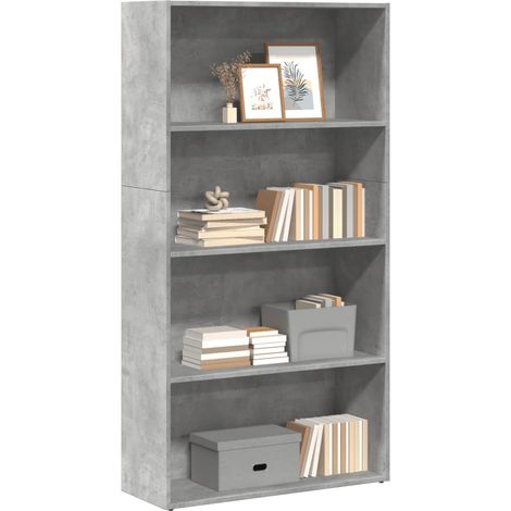 vidaXL Bookcase Concrete Grey 80x30x152 cm Engineered Wood (1/5)