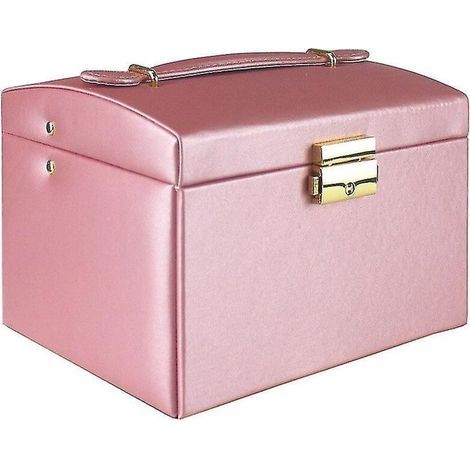 Boîte à bijoux, cuir artificiel - Rose (1/2)