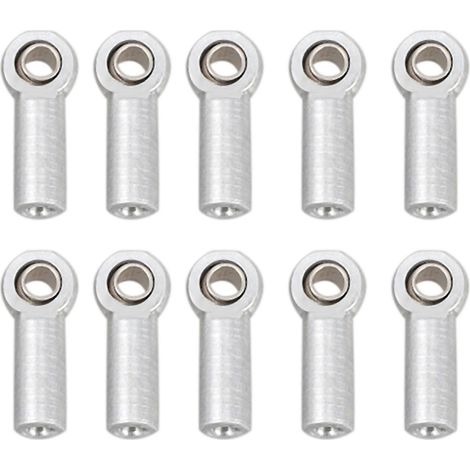 Lot de 10 rotules de direction métalliques M3 pour voiture RC 1/10, argentées (1/5)