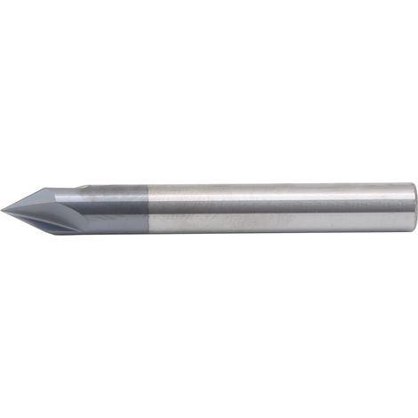 Fraise à chanfreiner 3 dents 60° en acier tungstène pour fraisage et polissage CNC, diamètre 6 x 60° x 50 mm (1/5)