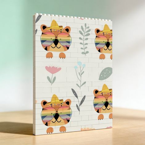 Cadre photo romantique adulte en blocs de construction, cadeau d’anniversaire (1/5)