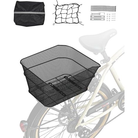 Treillis Métallique Robuste Charge 22 kg Panier Porte-Bagage Arrière Vélo pour Courses Animaux et Quotidien (1/5)