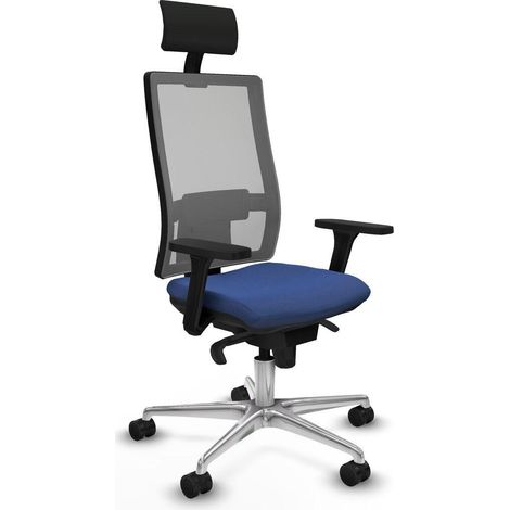 piqueras-y-crespo Chaise Horna bleu marine confortable bureau (1/3)