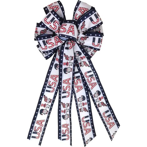 Tree Topper - Burlap Star - Red And Blue Striped - Handmade Christmas Tree Adornment - Indoor Outdoor Decor - 1 Piece (1/5)