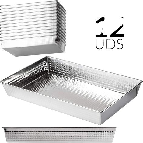 Plat de cuisson, surface antiadhésive, répartition de chaleur élevée, 12 PAs-36x25x6cm (1/2)