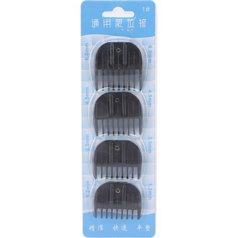 4 Tondeuses Guides Peignes Professionnels pour Tondeuse à Cheveux Noirs, Compatibles Universels (1/5)