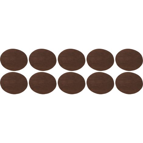 Lot de 5 pièces Ovales en Fer à Repasser Autocollants Marron pour Réparation DIY Manches Coudes Tissu (1/5)
