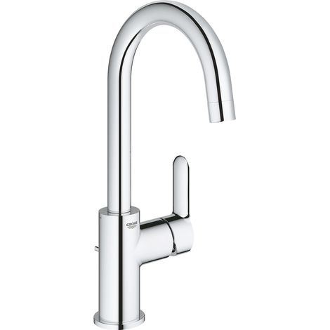 Grohe – Mitigeur monocommande 1/2' lavabo taille L – Levier métallique – Bec tube pivotant – Économie d'eau 5,7l/min – Montage rapide (1/2)