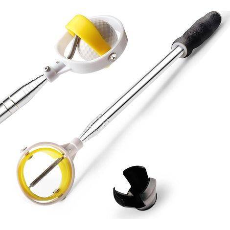 Récupérateur de balles de golf télescopique en acier inoxydable, outil idéal pour les broussailles et les alligators, longueur maximale rétractable de 1,8 m, accessoire de golf parfait et cadeau idéal (1/5)