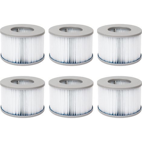 Lot de filtres pour spas gonflables MSPA V2. Ø10.7cm cartouches filtrantes de remplacement pour spa gonflable MSPA,6 filtres (1/5)